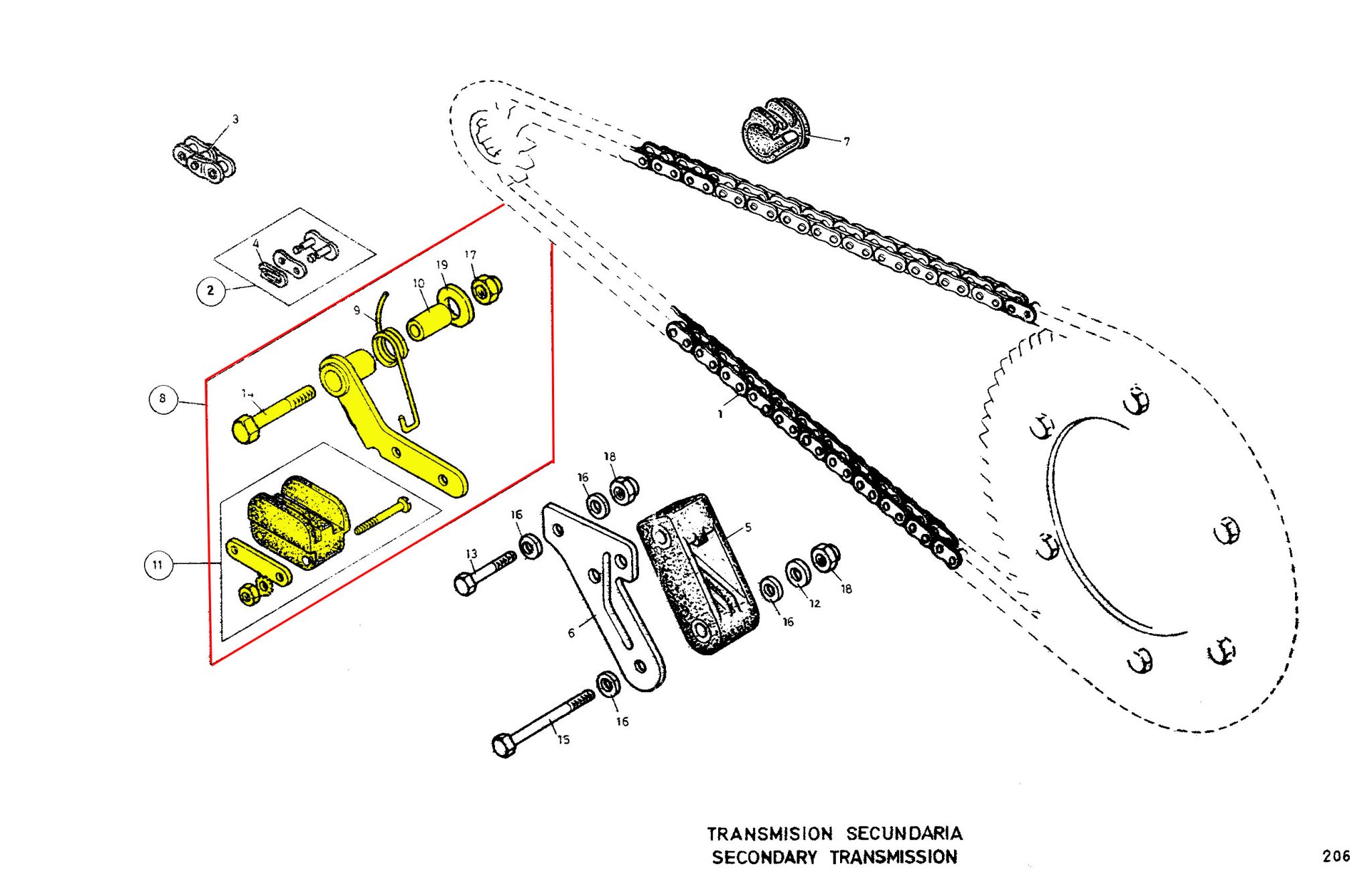 Bultaco chain tensioner Frontera, Pursang ViriVintage