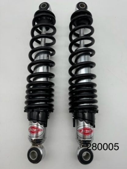Betor shock absorber, chrome body; black spring