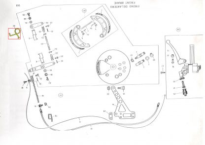 Bultaco Metralla GT-GTS front brake cam return spring - Image 2