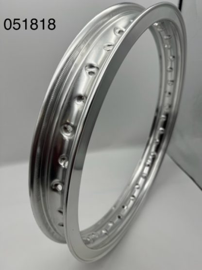 Aluminum rim with 18 x 1.85 rib (36 holes)