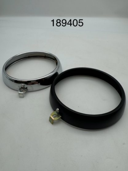 Cerquillo de faro 120mm cromado o negro; sin bisel. Bultaco; Montesa; Ossa; Puch...