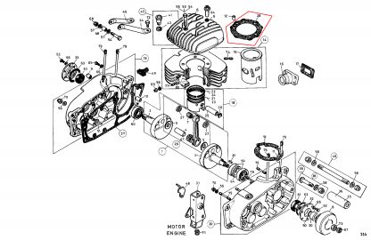 Bultaco 370cc cylinder head gasket - Image 2