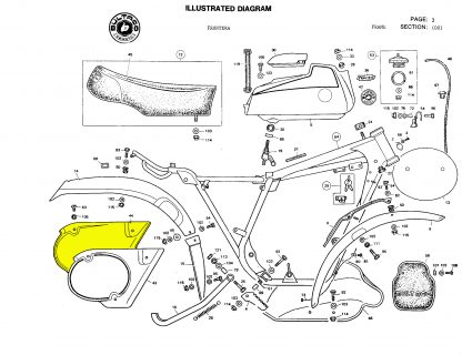 Left side cover Bultaco Frontera MK-9 - Image 2
