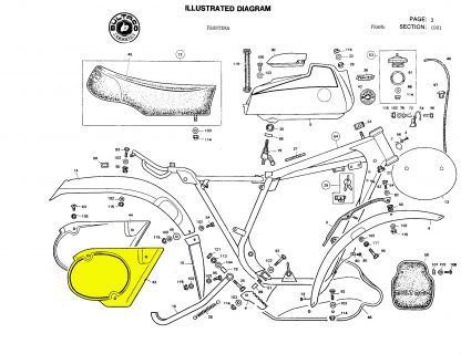 Tapa lateral derecha Bultaco Frontera MK-9 - Imagen 2