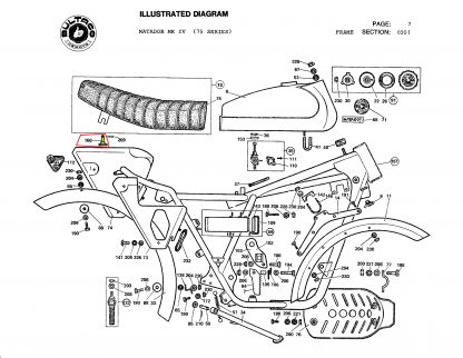 Tornillo fijacion asiento y tapa filtro Bultaco Matador MK-4; 4SD; 5SD  Bultaco Lobito MK-4 - Imagen 2